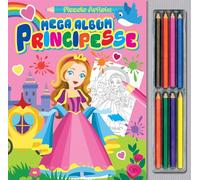 Mega album principesse. Ediz. illustrata. Con matite