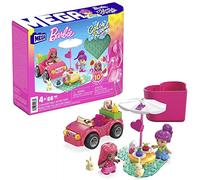 MEGA Barbie - Color Reveal Cabrio Amiche in Viaggio, include una cabrio, due mini bambole, 2 coniglietti, profumi e 10+ soprese da costruire, giocattolo per bambini, 4+ anni, HKF90