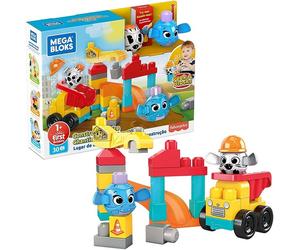 Mega Bloks Bubù Cuccioli al Cantiere, 30 Blocchi da Costruzione
