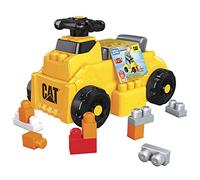 MEGA Bloks - Cat Costruisci e Gioca Camion Cavalcabile, 11 Blocchi da Costruzione tra Cui 1 Veicolo Cavalcabile Cat con Volante a Sterzo Libero, Giocattolo per Bambini 1+ Anni, HDJ29