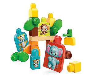 Mega Bloks First Builders Amici della Savana Bio, Contiene 30 Blocchi da Costruzione, Eco-Sostenibili, Giocattolo per Bambini 1+ Anni, GPT75