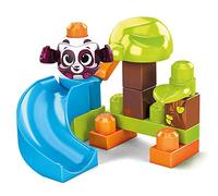 Mega Bloks First Builders, Bubù Cuccioli con Lanciatore Tema Foresta, 12 Blocchi da Costruzione, Giocattolo per Bambini 1+ Anni,GKX68