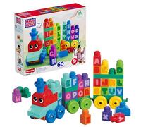 Mega Bloks DXH35 Impara con il Treno Blocchi per Costruire e Imparare l'alfabet