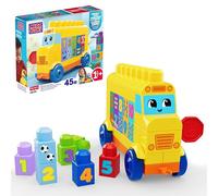MEGA BLOKS – Set da costruzione Scuolabus Costruisci e Impara JKG34, 45 blocchi, 1+ anni