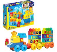 MEGA BLOKS First Builders Toddler Building Blocks Toy Set, ABC Musical Train wit