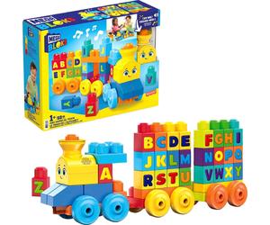 MEGA BLOKS First Builders Toddler Building Blocks Toy Set, ABC Musical Train wit