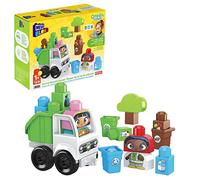MEGA Bloks Green Town - Squadra Raccolta Differenziata Amici Bio, set da costruzione con 18 grandi blocchi, tra cui pezzi speciali e 2 personaggi inclusi, giocattolo per bambini, 1+ anni, HDL06