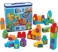 MEGA BLOKS - HRR60 - Imparare l'alfabeto - Set di blocchi da costruzione, 30 pezzi, giocattolo per neonati e bambini da 1 a 5 anni