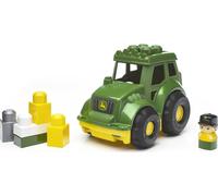 MEGA BLOKS John Deere Toddler Building Blocks Toy Set, Lil’ Tractor with 6 Piece