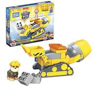 Mega Bloks PAW Patrol Rubble's City Costruction Truck, 1 Poseable Rubble Figure, 16 Mini building blocks, Building Toys for Toddlers, Ages 3+, GYW91