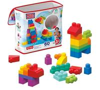 MEGA Bloks - Sacca Eco Blocchi da costruire, set da 60 blocchi colorati per creare torri altissime, castelli fantastici e tanto altro, giocattolo per bambini, 1+ anni, DCH55