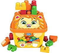 MEGA- Secchiello Cucciolo di Leone con 25 Blocchi da Costruzione Giocattolo per Bambini 1+Anni, GPG20