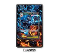Mega Charizard X ex 125/094 - Custodia con Artwork Esteso per Carte Pokémon
