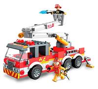 Mega Construx- Camion dei Pompieri con 262 Pezzi, 2 Micro Personaggi e Accessori, Costruzioni per Bambini 5+ Anni, GLK54