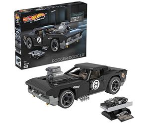 MEGA Construx - Hot Wheels, Rodger Dodger di Grandi Dimensioni in Scala 1:20 con Dettagli Autentici di Alta Qualità, Elegante Carrozzeria Ispirata alla Magic 8-Ball, per Adulti e Bambini 10+, HDJ98