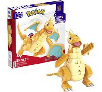 Mega Construx Pokémon Dragonite, 388 Bloques y Juego de construcción con Movimie