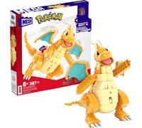Mega Construx Pokémon Dragonite, 388 Bloques y Juego de construcción con Movimie