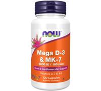 Now Foods Mega D-3 e MK-7 - Mega D-3 & MK-7 (120 Capsule veg)