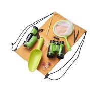 Mega Explorer Kit per bambini - 9 pezzi Outdoor Adventure Set con microscopio e binocolo | Giocattolo di apprendimento STEM con custodia | Batterie incluse