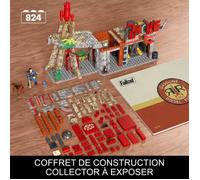 MEGA Fallout Stazione di servizio Red Rocket, set da costruire con 824 mattoncini, 2 personaggi snodati tra cui l'Unico Sopravvissuto e accessori inclusi, per collezionisti, 17+ anni, HXT00