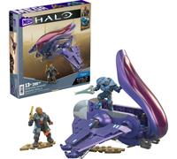 MEGA Halo - Banshee Disertore, set da costruzione con 205 pezzi, velivolo Mongoose Fleetcom con 2 mini action figures snodabili, da collezione ed esporre, giocattolo per bambini, 13+ anni, HNC56
