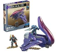 MEGA Halo - Banshee Disertore, set da costruzione con 205 pezzi, velivolo Mongoose Fleetcom con 2 mini action figures snodabili, da collezione ed esporre, giocattolo per bambini, 13+ anni, HNC56