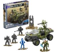 MEGA Halo - Warthog Fleetcom, set da costruire con 462 pezzi, veicolo fuoristrada con 5 mini action figures incluse, set da collezionare ed esporre, giocattolo per bambini, 13+ anni, HNC57