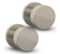 Mega Handles Buena - Pomello per porte francesi, armadi e armadi, pomelli reversibili dal design resistente, adatti a tutte le dimensioni standard delle porte, viti incluse, nichel satinato