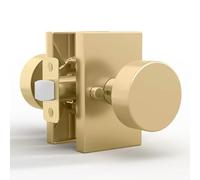 Mega Handles Pomello per porta privacy per corridoio, armadio e bagno, reversibile, design resistente, adatto a tutte le dimensioni standard delle porte, viti incluse, ottone satinato (1 pezzo)
