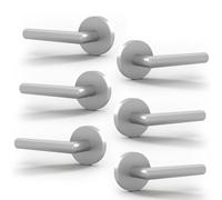 Mega Handles Ronn Maniglie per porta - Confezione da 6 maniglie cromate resistenti, maniglie per porte di armadi e porte francesi, su un lato, adatte a tutte le porte standard, cromate lucide