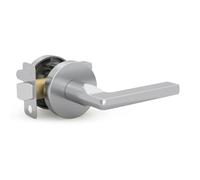 Mega Handles Set di maniglie a leva per corridoio, armadio e bagno, serratura senza chiave, design resistente, adatta a tutte le dimensioni standard delle porte, viti incluse, cromo lucido (confezione