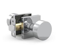 Mega Handles - SUANA Passage I Pomello per porta, corridoio, armadio e bagno, reversibile, design resistente, si adatta a tutte le porte standard I Viti incluse - Cromo lucido (1 confezione)