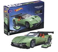 MEGA Hot Wheels - Aston Martin Vulcan, Set da costruzione con 635 pezzi e modellino die-cast incluso, regalo per collezionisti, giocattolo per bambini, 10+ anni, HMY97