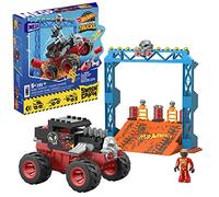 MEGA Hot Wheels - Bone Shaker Salti Estremi, set da costruire da 151 pezzi, con cofano che si stacca all'impatto e 1 personaggio pilota snodato incluso Multicolor