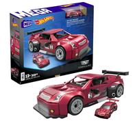 MEGA Hot Wheels - Cadillac ATS-V R, set da costruzione con 319 pezzi e ruote funzionanti, include macchinia die-cast in scala 1:24 abbinata, da collezione, giocattolo per bambini, 13+ anni, HRY18
