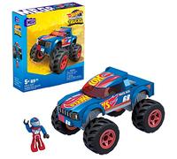 MEGA Hot Wheels - Race Ace Monster Truck con 69 mattoncini e 1 micro personaggio snodato, Giocattolo per Bambini 5+ Anni, HDJ93