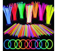Mega-L, bastoncini luminosi che si illuminano al buio, 1000 pezzi da 20,3 cm, per bomboniere con braccialetti e collane, bastoncini luminosi per feste