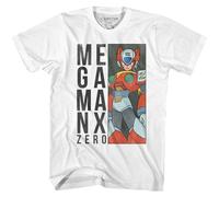 Mega Man Zero Box T-Shirt Uomo Manica Corta Cotone A Coste Girocollo Bianco