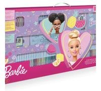 Mega maxi coloring barbie. set creativo con timbri, colori, adesivi e tantissimo divertimento
