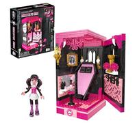 MEGA Monster High - La Spaventosa Cripta di Draculaura, set da costruire con 301 pezzi e 1 personaggio Draculaura incluso, si apre come un libro per esporlo, giocattolo da collezione, 13+ anni, HXJ88
