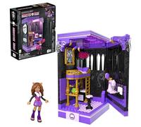 MEGA Monster High - La Spaventosa Tana di Clawdeen, set da costruire con 299 pezzi e 1 personaggio Clawdeen incluso, si apre come un libro per esporlo, giocattolo da collezione, 13+ anni, HXM32