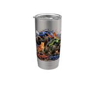 Mega Monster Trucks Auto Crush Mayhem Arena Bicchiere termico in acciaio inox doppia parete