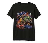 Mega Monster Trucks Auto Crush Mayhem Arena Maglietta Premium
