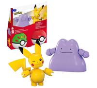 MEGA Pokémon Action Figure Building Toys Set, Poké Ball 2-Pack, Pikachu and Ditt