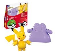 MEGA Pokémon Action Figure Building Toys Set, Poké Ball 2-Pack, Pikachu and Ditt