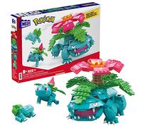 Mega Pokémon Action Figure Building Toys, Bulbasaur Evolution Set With 622 Pezzi, 3 Poseable Characters, Bulbasaur and Venusaur, For Kids