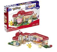 Mega pokémon - centro pokémon, set da costruire con 648 pezzi e sistema mattoncino movimento, include pikachu, chansey, evee e togepi, 8+ anni, hnt93