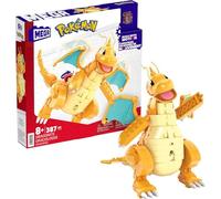 Mattel Mega Construx Wonder Builders Pokemon Dragonite - Figura da costruzione - Dimensioni 19 cm circa. - 387 pezzi