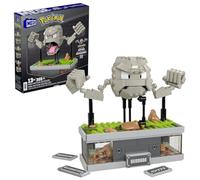 MEGA Pokémon - Geodude Mini Motion, set da costruire con 343 pezzi, personaggio alto 12+ cm con pulsante nascosto per attivare il movimento dei pugni, giocattolo da collezione, 13+ anni, HWR79