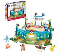 MEGA Pokémon - Palestra Adventure Builder, set Centro Allenamento da costruire con 1101 pezzi, include 5 personaggi snodati e un campo di lotta per i Pokémon, giocattolo per bambini, 8+ anni, HWR82